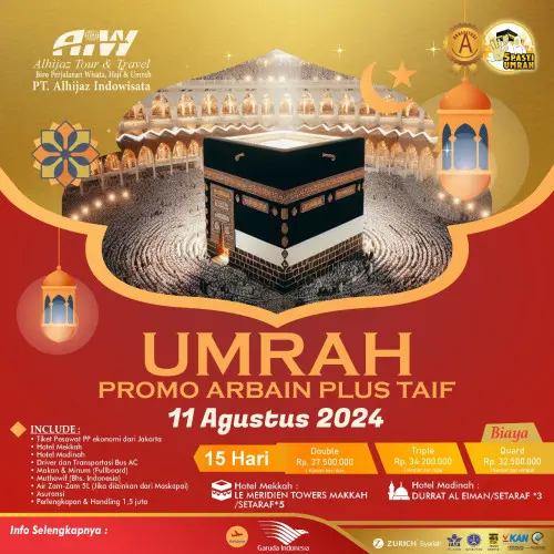 Umroh Promo Arabian 15 Hari